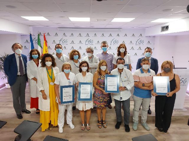 Cinco unidades del Área de Gestión Sanitaria Sur de Granada reciben la certificación de calidad de sus servicios
